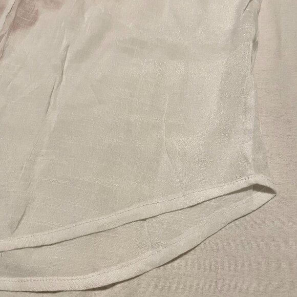 Forever 21 Embroidered Loose Fitting Semi Sheer Blouse Size Medium - Picture 14 of 15